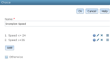 Example conditional statements in a choice Example conditional statements in a choice