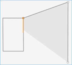 As a new feature is drawn, vertices and edges snap to the vertices and edge of another feature. As a new feature is drawn, vertices and edges snap to the vertices and edge of another feature.